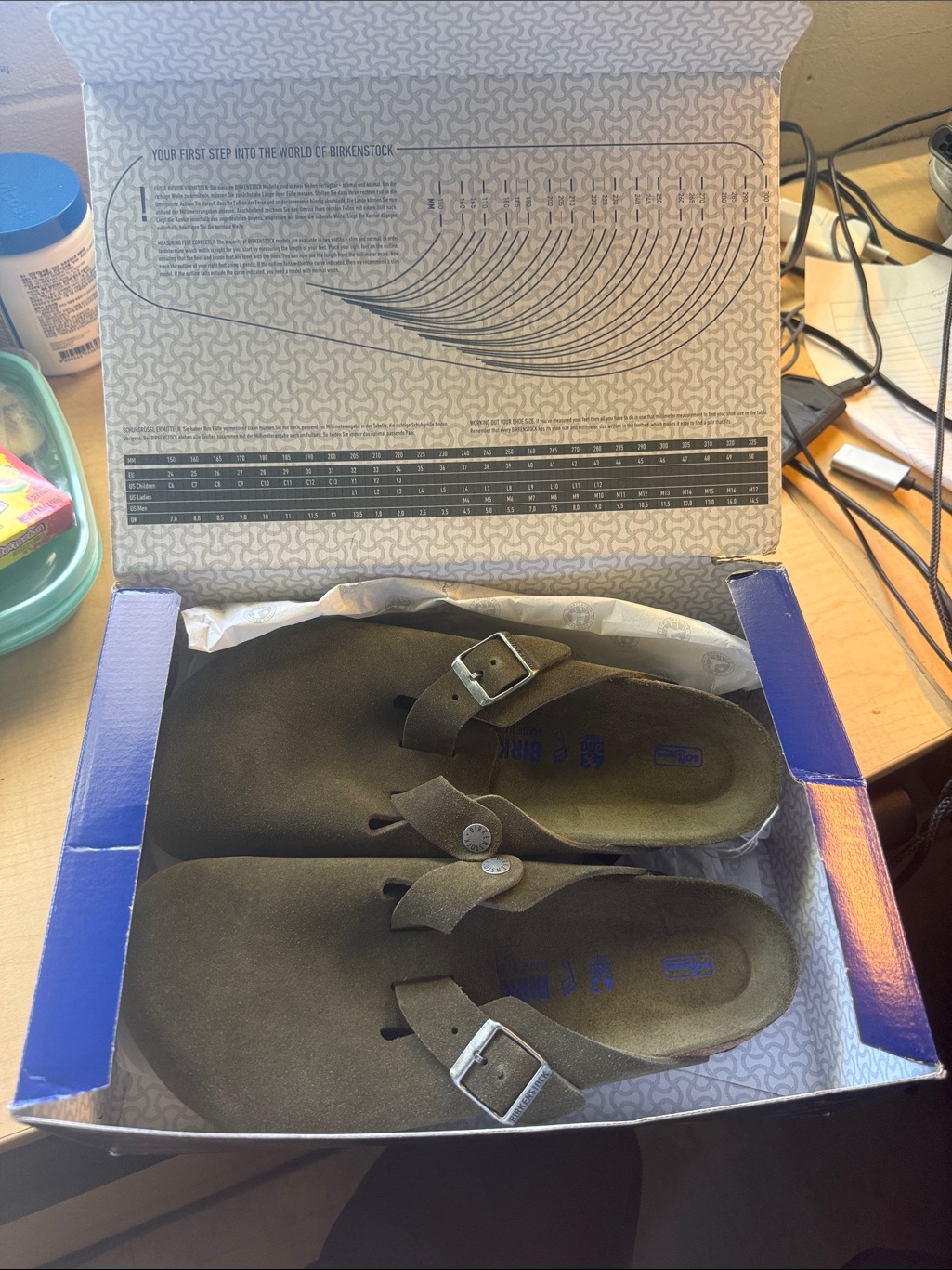 Birkenstock Boston Clogs In Thyme Tonal Brand New Size 43